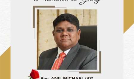 Rev. Anil Michael, Treasurer of the LTC, Jabalpur called to the Eternal Glory